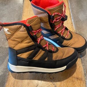 Sorel Kids' Tan and Black Snow Boots